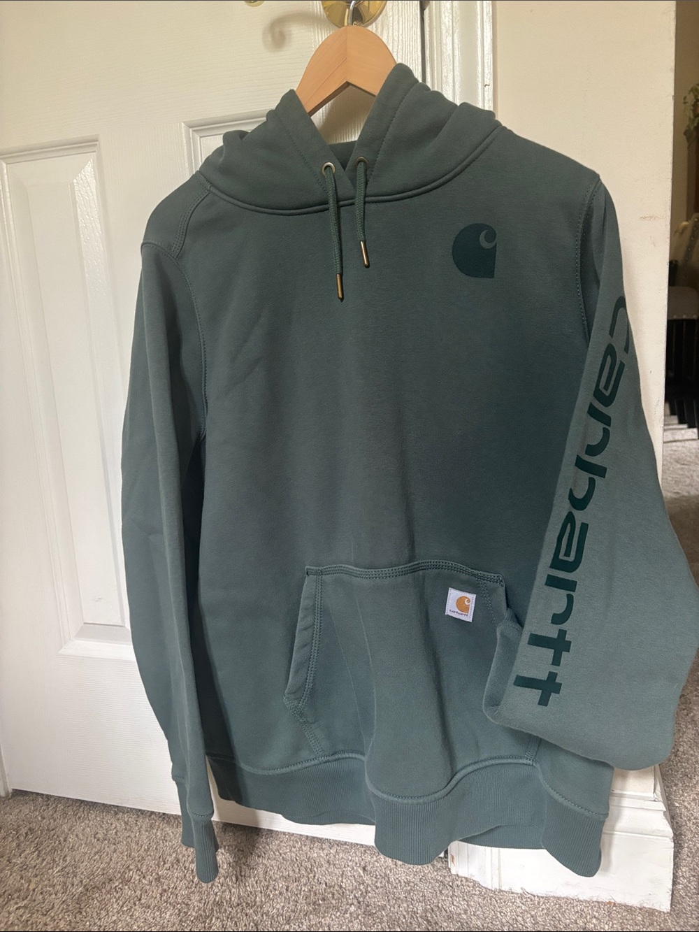 Carhartt Men’s Crewneck Hoodie in Teal